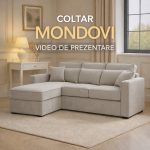Colțar extensibil MONDOVI 3 locuri cu saltea 120x190 cm, reversibil stânga/dreapta (C2+M) - imagine 4