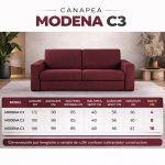 Canapea extensibila MODENA C3, cu saltea 140x190cm - imagine 4