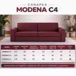 Canapea extensibila MODENA C4, cu saltea 160x190cm - imagine 5