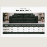 Canapea extensibila MONDOVI C4, cu saltea 160x190cm - imagine 6