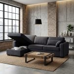 Colțar extensibil MONDOVI 5 locuri cu saltea 160x190 cm, reversibil stânga/dreapta (C4+M) - imagine 2