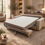 Canapea extensibilă PRIMA C2, cu saltea 120x190x20 cm - imagine 5