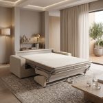 Canapea extensibilă PRIMA C4, cu saltea 160x190x20 cm - imagine 6