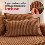 Canapea extensibilă SECONDA C3, cu saltea 140x190x20 cm - imagine 5