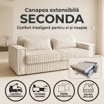 Canapea extensibilă SECONDA C3, cu saltea 140x190x20 cm - imagine 7